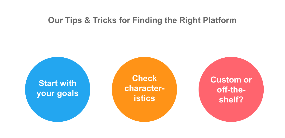 Tips and tricks for finding the right platform